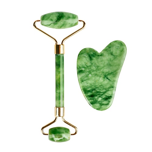 

GEZATONE Набор нефритовый роллер-массажер для лица и скребок Гуаша AMG331, Набор нефритовый роллер-массажер для лица и скребок Гуаша AMG331