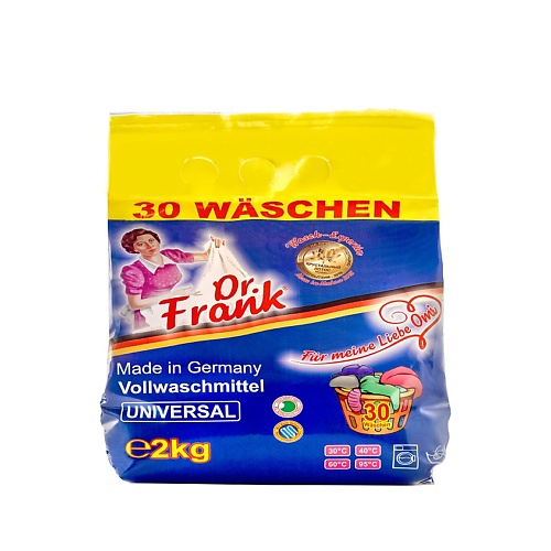 

DR.FRANK Универсальный стиральный порошок Dr. Frank, 60 стирок 2000, Универсальный стиральный порошок Dr. Frank, 60 стирок