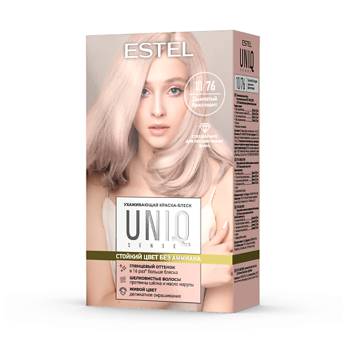 

ESTEL PROFESSIONAL ESTEL Краска для волос без аммиака, UNIQ 10/76 блондин коричнево-фиолетовый 258, ESTEL Краска для волос без аммиака, UNIQ 10/76 блондин коричнево-фиолетовый