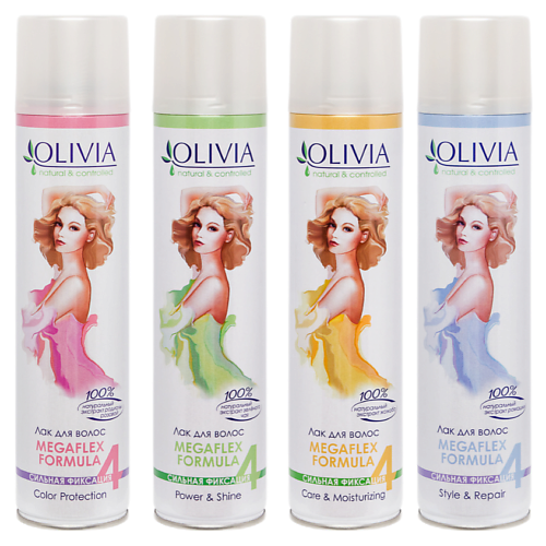 

OLIVIA NATURAL & CONTROLLED Набор Лаков для волос сильной фиксации 1000, Набор Лаков для волос сильной фиксации