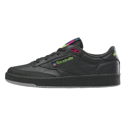 

REEBOK Кроссовки Reebok Club C 85 Vintage Black Pink Green, Кроссовки Reebok Club C 85 Vintage Black Pink Green