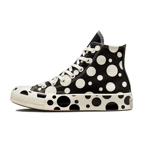 

CONVERSE Кроссовки Chuck 70 Womens High Polka Dots Black Womens, Кроссовки Chuck 70 Womens High Polka Dots Black Womens
