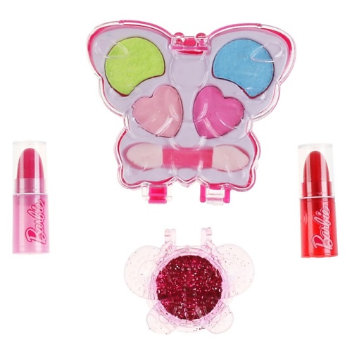 

МИЛАЯ ЛЕДИ Набор косметики для девочек Барби: Тени, Тени с блестками, Помада, Набор косметики для девочек Барби: Тени, Тени с блестками, Помада