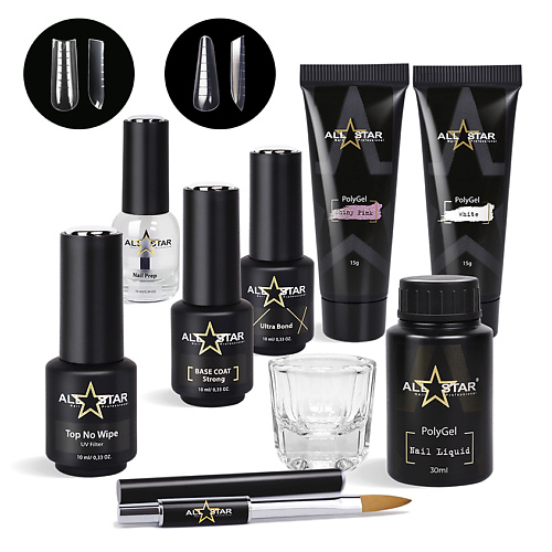 

ALL STAR PROFESSIONAL Набор для наращивания ногтей полигелем №02, Набор для наращивания ногтей полигелем №02