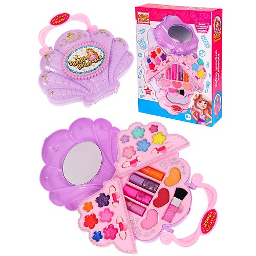 

ЗВЕЗДА ВЕЧЕРИНКИ Набор детской декоративной косметики "РАКУШКА" раскладной, Набор детской декоративной косметики "РАКУШКА" раскладной