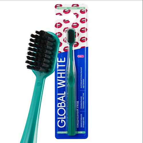 

GLOBAL WHITE Зубная щетка MEDIUM Ежедневный уход, Зубная щетка MEDIUM Ежедневный уход