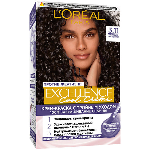 Краска для волос L'ORÉAL PARIS Стойкая крем-краска для волос Excellence Cool Creme