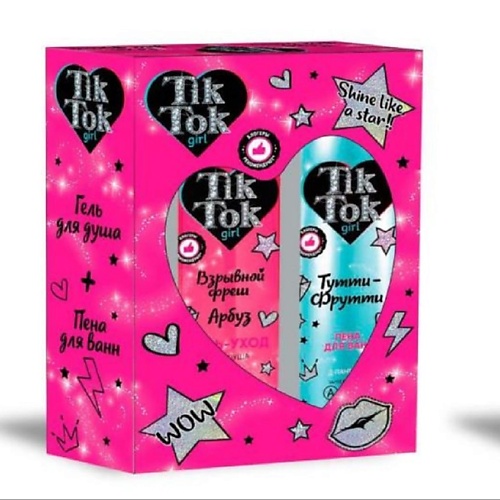 

TIK TOK GIRL Набор гель для душа и пена для ванн, Набор гель для душа и пена для ванн