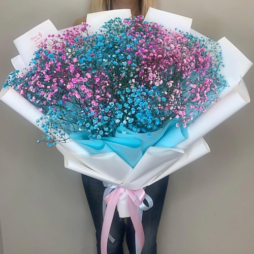 

FLEUR DE FEE ЦВЕТОЧНАЯ ФЕЯ Букет из гипсофилы розовой и голубой 9 веток, Букет из гипсофилы розовой и голубой 9 веток
