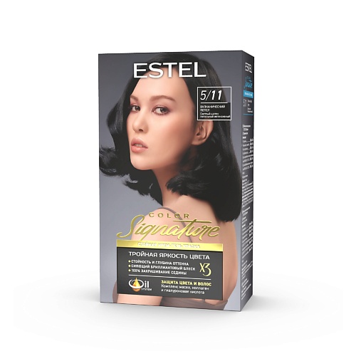 

ESTEL PROFESSIONAL ESTEL Краска для волос стойкая COLOR Signature 5/11 Вулканический пепел 170, ESTEL Краска для волос стойкая COLOR Signature 5/11 Вулканический пепел
