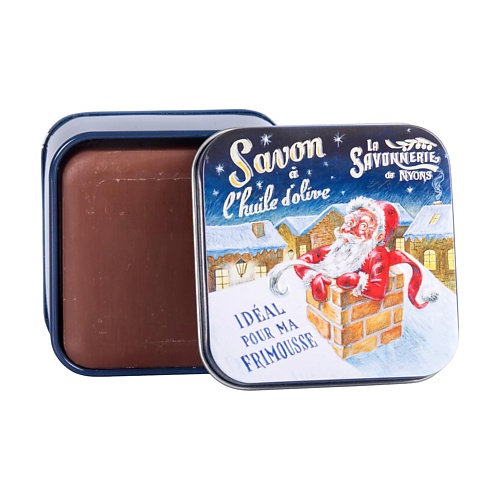 

LA SAVONNERIE DE NYONS Мыло c шоколадом Дед Мороз на крыше 100, Мыло c шоколадом Дед Мороз на крыше