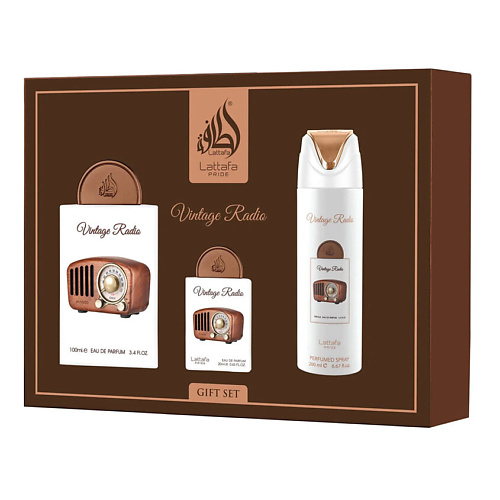 

LATTAFA Набор Vintage Radio: Парфюмерная вода + Дезодорант, Набор Vintage Radio: Парфюмерная вода + Дезодорант
