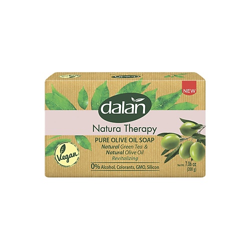 

DALAN Мыло кусковое Natura Therapy "Зелёный Чай и Оливковое Масло" 200, Мыло кусковое Natura Therapy "Зелёный Чай и Оливковое Масло"