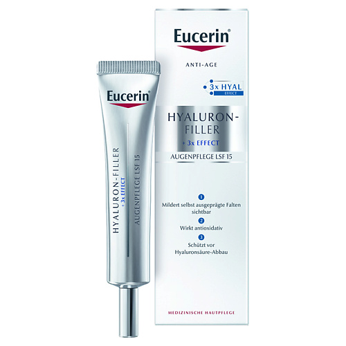 

EUCERIN Антивозрастной крем для ухода за кожей вокруг глаз Hyaluron-Filler SPF 15 15, Антивозрастной крем для ухода за кожей вокруг глаз Hyaluron-Filler SPF 15