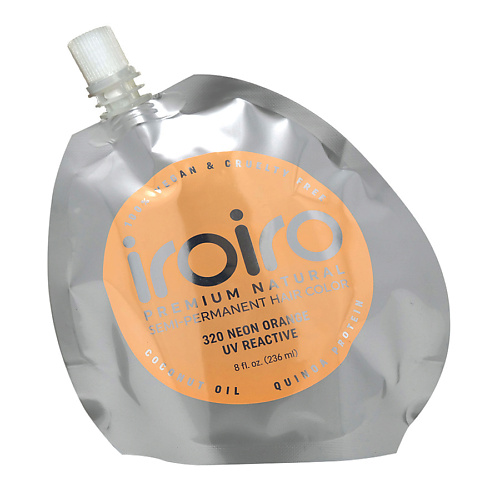 

IROIRO Семи-перманентный краситель для волос 320 NEON ORANGE Неоновый оранжевый 236, Семи-перманентный краситель для волос 320 NEON ORANGE Неоновый оранжевый