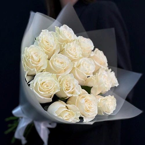 

ДАМА ФЕЯ 15 белых роз Эквадор, 15 белых роз Эквадор