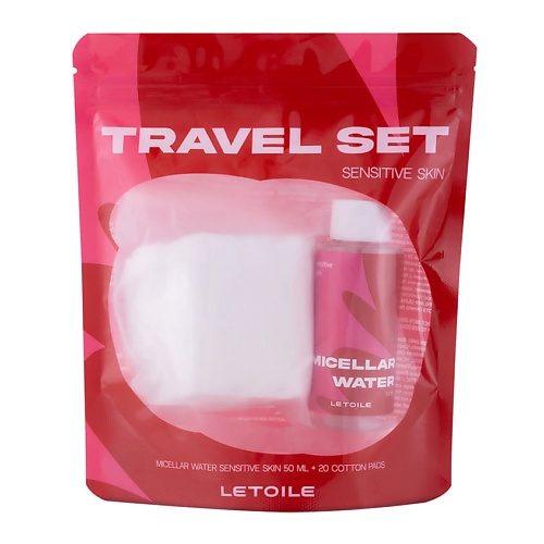 

ЛЭТУАЛЬ Набор для путешествий мицеллярная вода для чувствительной кожи и ватные диски Travel Set, Набор для путешествий мицеллярная вода для чувствительной кожи и ватные диски Travel Set