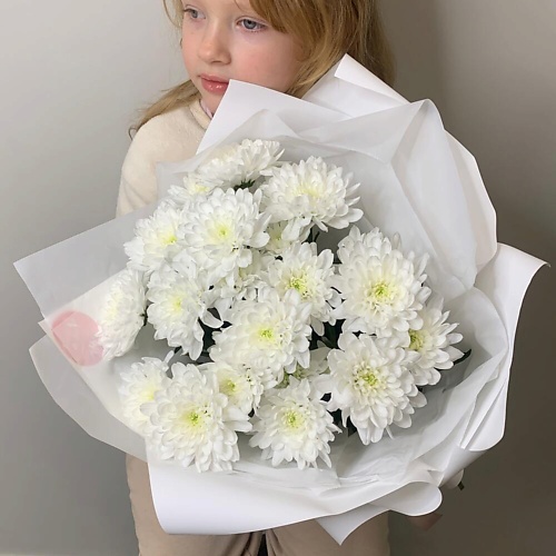 

FLEUR DE FEE ЦВЕТОЧНАЯ ФЕЯ Букет из 3 белых кустовых хризантем Балтика, Букет из 3 белых кустовых хризантем Балтика