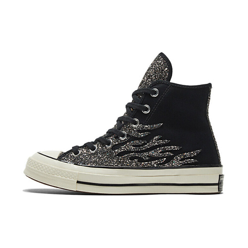 

CONVERSE Кроссовки Chuck 70 Womens High Archival Glitter Flame Black Egret Womens, Кроссовки Chuck 70 Womens High Archival Glitter Flame Black Egret Womens