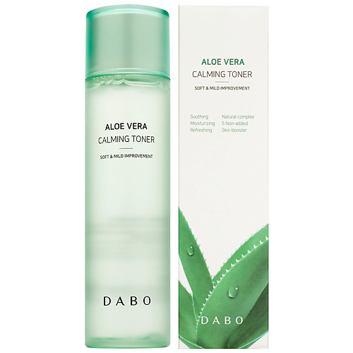 

DABO Тонер для лица успокаивающий с экстрактом алоэ Aloe Vera Calming Toner 160, Тонер для лица успокаивающий с экстрактом алоэ Aloe Vera Calming Toner