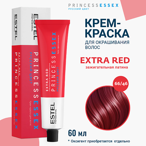 

ESTEL PROFESSIONAL Крем-краска для волос PRINCESS ESSEX EXTRA RED 60, Крем-краска для волос PRINCESS ESSEX EXTRA RED