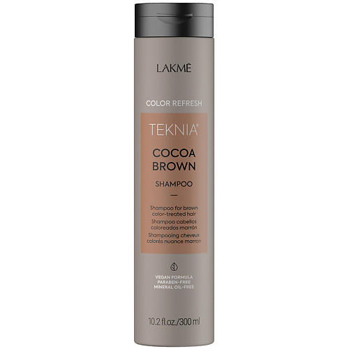 

LAKME Шампунь для обновления цвета коричневых оттенков волос Teknia Color Refresh Cocoa Brown Shampoo 300, Шампунь для обновления цвета коричневых оттенков волос Teknia Color Refresh Cocoa Brown Shampoo
