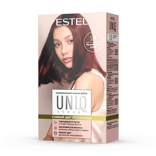 

ESTEL PROFESSIONAL ESTEL Краска для волос без аммиака, UNIQ 5/5 светлый шатен красный 258, ESTEL Краска для волос без аммиака, UNIQ 5/5 светлый шатен красный
