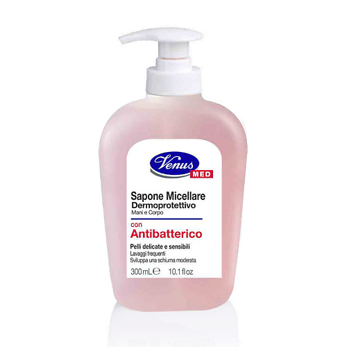 

VENUS MED Мыло жидкое для рук и тела мицеллярное антибактериальное 300, MED Мыло жидкое для рук и тела мицеллярное антибактериальное