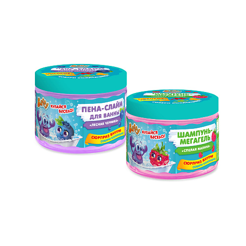 

BAFFY Набор средств для купания Сочные ягоды: Шампунь-мегагель и Пена-слайм с сюрпризом, Набор средств для купания Сочные ягоды: Шампунь-мегагель и Пена-слайм с сюрпризом