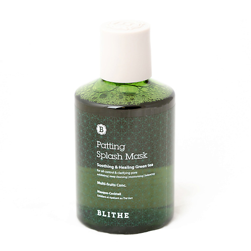 

BLITHE Сплэш-маска для лица восстановление Смягчающий и заживляющий Зеленый Чай Patting Splash Mask 200, Сплэш-маска для лица восстановление Смягчающий и заживляющий Зеленый Чай Patting Splash Mask
