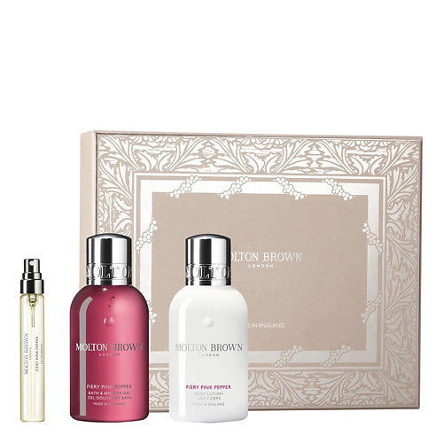 

MOLTON BROWN Набор Fiery Pink Pepper: Туалетная вода + Гель для душа + Лосьон, Набор Fiery Pink Pepper: Туалетная вода + Гель для душа + Лосьон