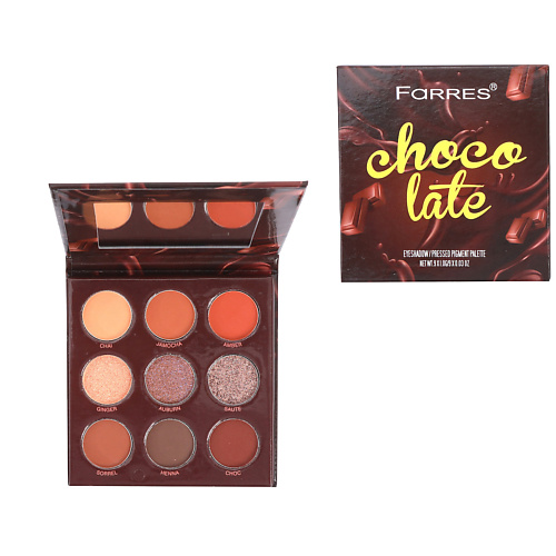 

FARRES Тени для век 9 цветов TASTY, Тени для век 9 цветов TASTY