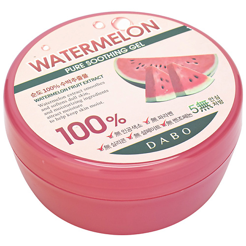 

DABO Гель для лица многофункциональный с экстрактом арбуза Watermelon Pure Soothing Gel 300, Гель для лица многофункциональный с экстрактом арбуза Watermelon Pure Soothing Gel