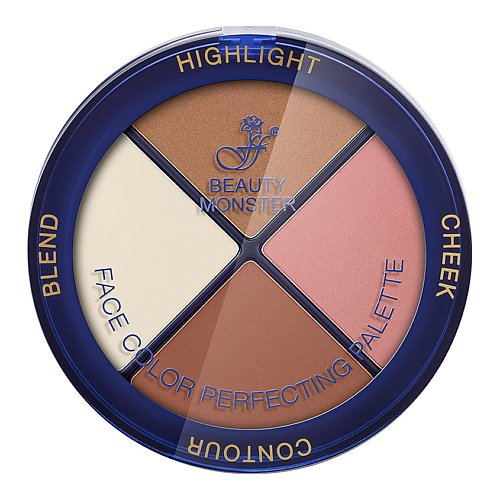 

FFLEUR Тени для век 4в1 №2, Тени для век 4в1 №2