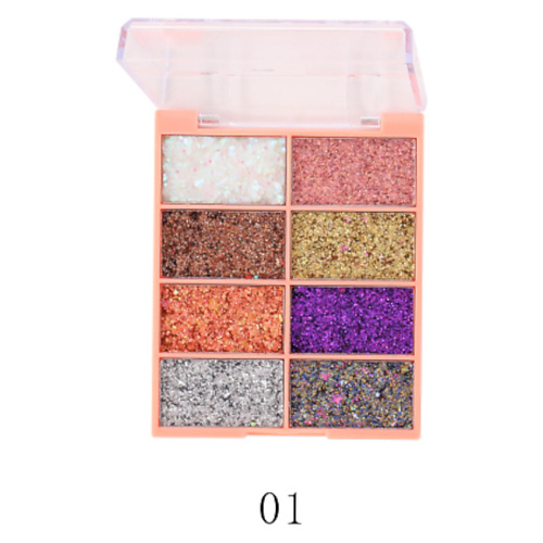 

FARRES Тени для век "Heavy Metal Glitter" 8 цветов, Тени для век "Heavy Metal Glitter" 8 цветов