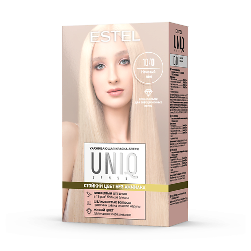 

ESTEL PROFESSIONAL ESTEL Краска для волос без аммиака, UNIQ 10/0 светлый блондин 258, ESTEL Краска для волос без аммиака, UNIQ 10/0 светлый блондин