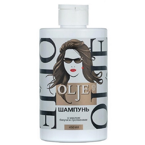 

OLJE Шампунь женский с маслом бакучи и протеинами 450, Шампунь женский с маслом бакучи и протеинами