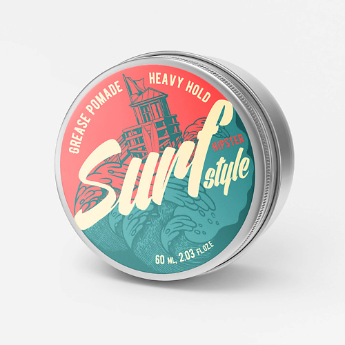 

HIPSTER Surf style Воск для укладки волос с сильной фиксацией и естественным блеском 60, Surf style Воск для укладки волос с сильной фиксацией и естественным блеском