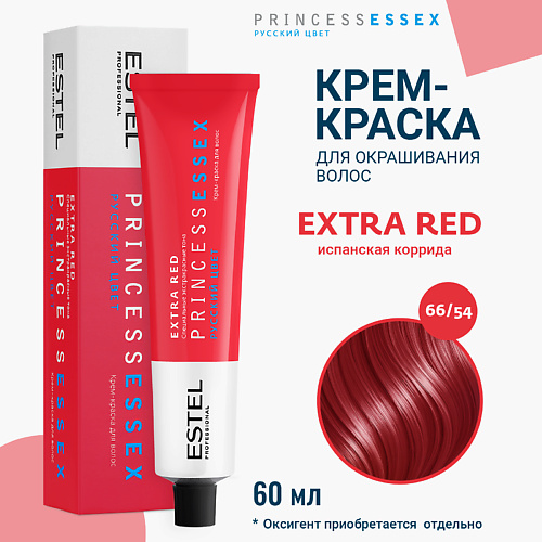 

ESTEL PROFESSIONAL Крем-краска для волос PRINCESS ESSEX EXTRA RED 60, Крем-краска для волос PRINCESS ESSEX EXTRA RED