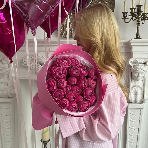 МНОГО ЦВЕТОВ ЦВЕТОЧНЫЙ МАГАЗИН Букет 9 Пионовидных Роз