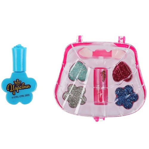 

МИЛАЯ ЛЕДИ Набор косметики для девочек Царевны: тени для век c блестками помада, лак, Набор косметики для девочек Царевны: тени для век c блестками помада, лак