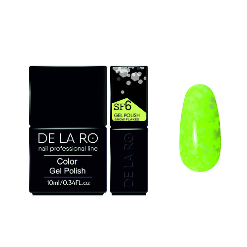 

DE LA RO Гель-лак для ногтей Snow Flakes, Гель-лак для ногтей Snow Flakes