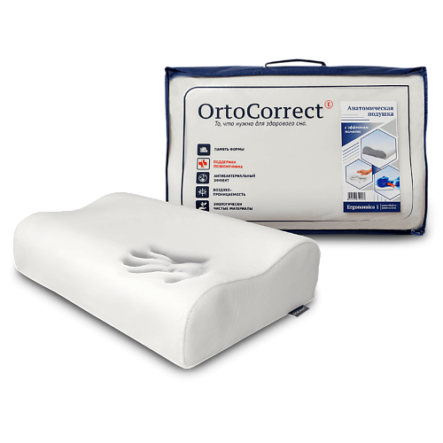 

ORTOCORRECT Подушка анатомическая Эргономика 1, Подушка анатомическая Эргономика 1