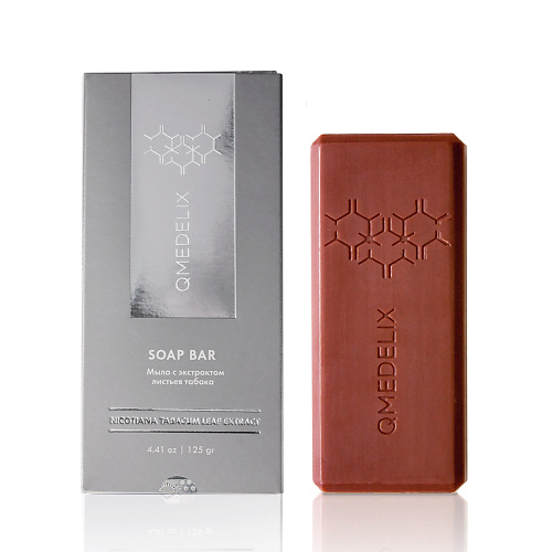 

QMEDELIX Мыло косметическое с экстрактом листьев табака, защита кожи от раздражений 125, Мыло косметическое с экстрактом листьев табака, защита кожи от раздражений