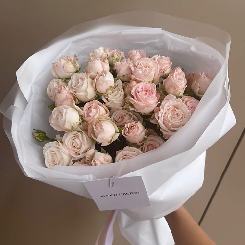 МНОГО ЦВЕТОВ ЦВЕТОЧНЫЙ МАГАЗИН Монобукет 7 Кустовых Пионовидных Роз 3100₽