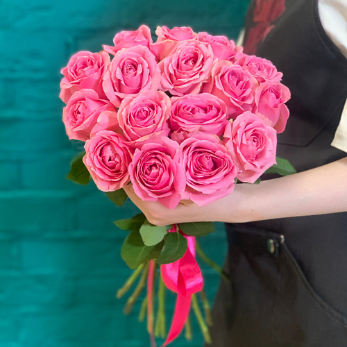 

ЦВЕТЫ МИШКИ Букет из 15 роз, Букет из 15 роз