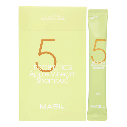

MASIL Профессиональный шампунь от перхоти с яблочным уксусом 5 Probiotics Apple Vinergar 160, Профессиональный шампунь от перхоти с яблочным уксусом 5 Probiotics Apple Vinergar