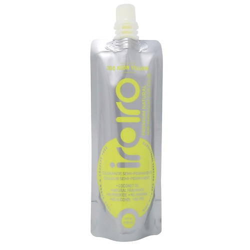 

IROIRO Семи-перманентный краситель для волос 300 NEON YELLOW Неоновый желтый 118, Семи-перманентный краситель для волос 300 NEON YELLOW Неоновый желтый