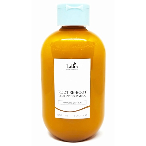 

LADOR Шампунь против выпадения волос ROOT RE-BOOT VITALIZING SHAMPOO PROPOLIS&CITRON 300, Шампунь против выпадения волос ROOT RE-BOOT VITALIZING SHAMPOO PROPOLIS&CITRON