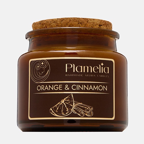 

PLAMELIA Свеча ароматическая Апельсин и корица 105, Свеча ароматическая Апельсин и корица